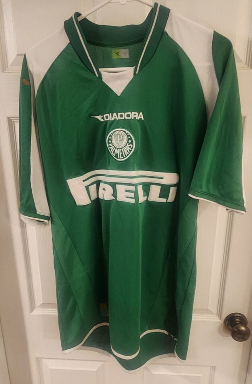 Vintage Diadora Inter Milan Green Soccer Jersey Pirelli #7 Men's Large